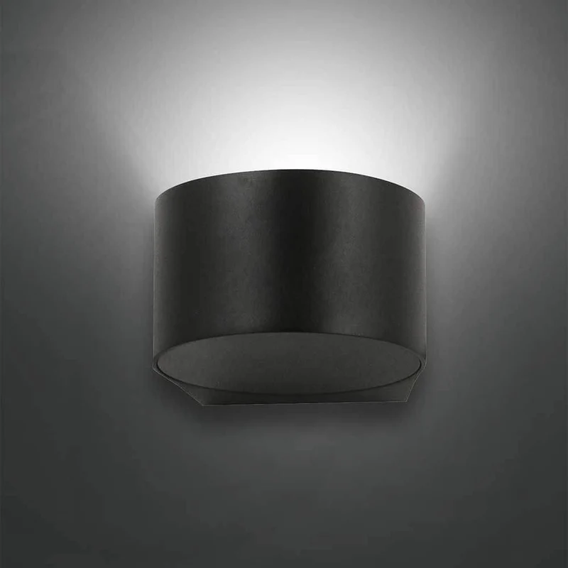 Lao LED Wandlampe IP65 Schwarz