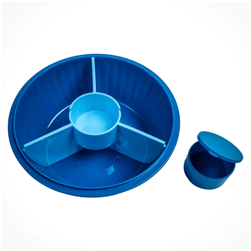 Poke-Bowl-Lunchbox mit Trennwand Hawaii-Blau