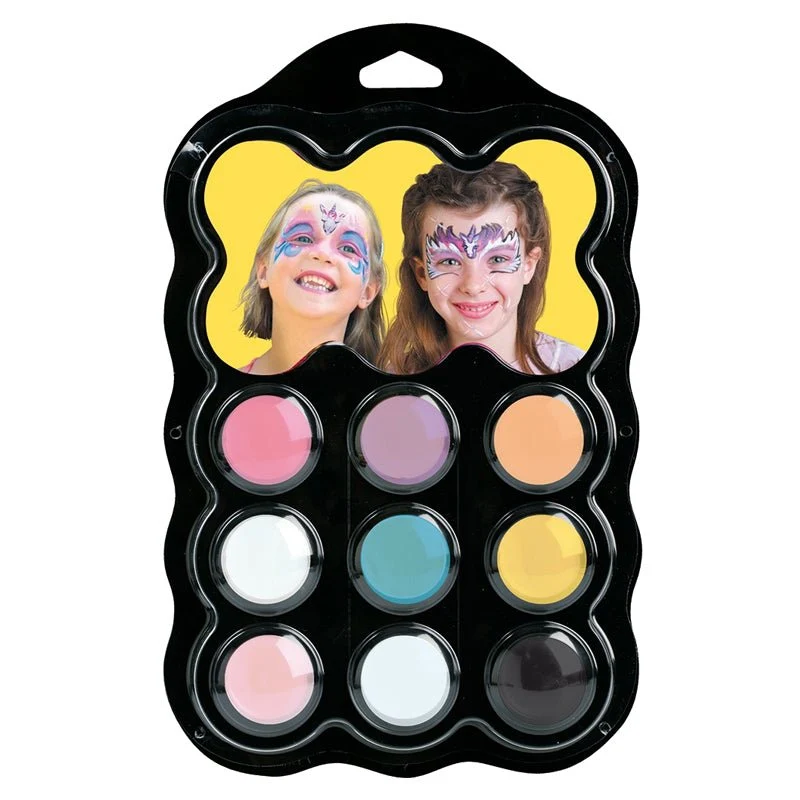 Palette mit Gesichtsschminke, 9 Farben, Einhorn