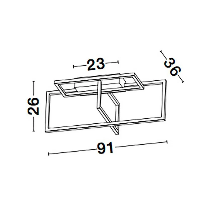 Edgar LED Deckenleuchte 91cm