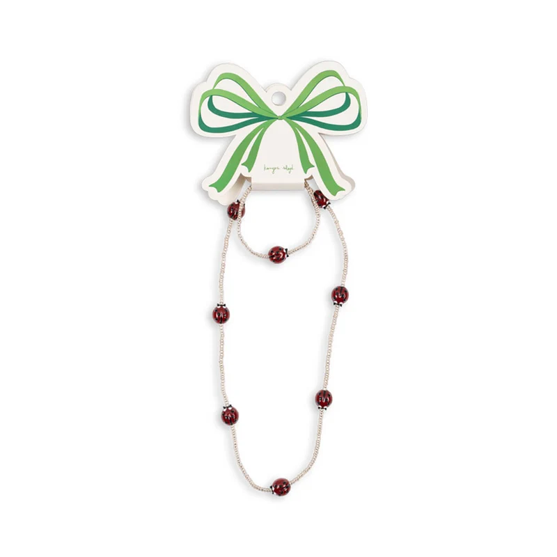 Marienkäfer-Halskette und -Armband