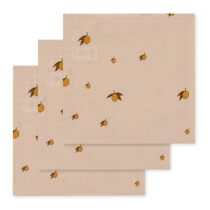 3-er-Pack Stoffwindeln Zitronengelb