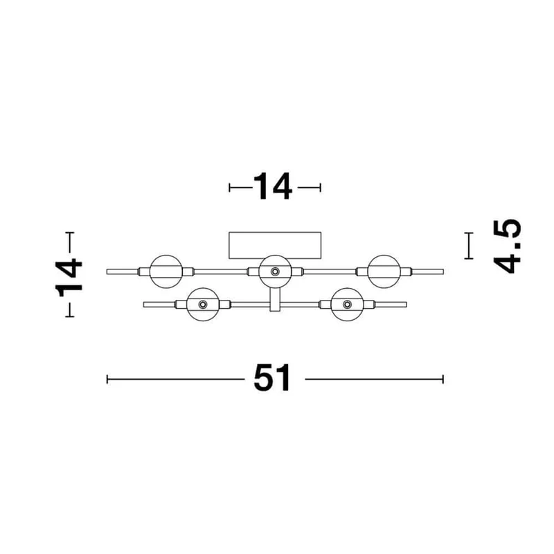 Atomo LED Deckenleuchte Goldfarben