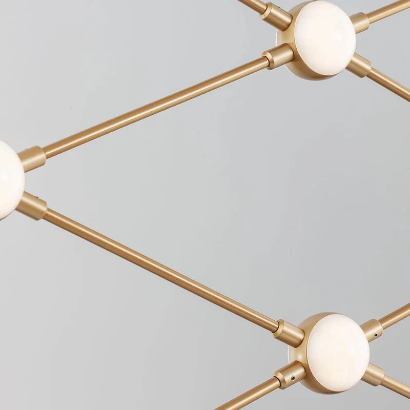 Atomo LED Hängelampe Metall Gold