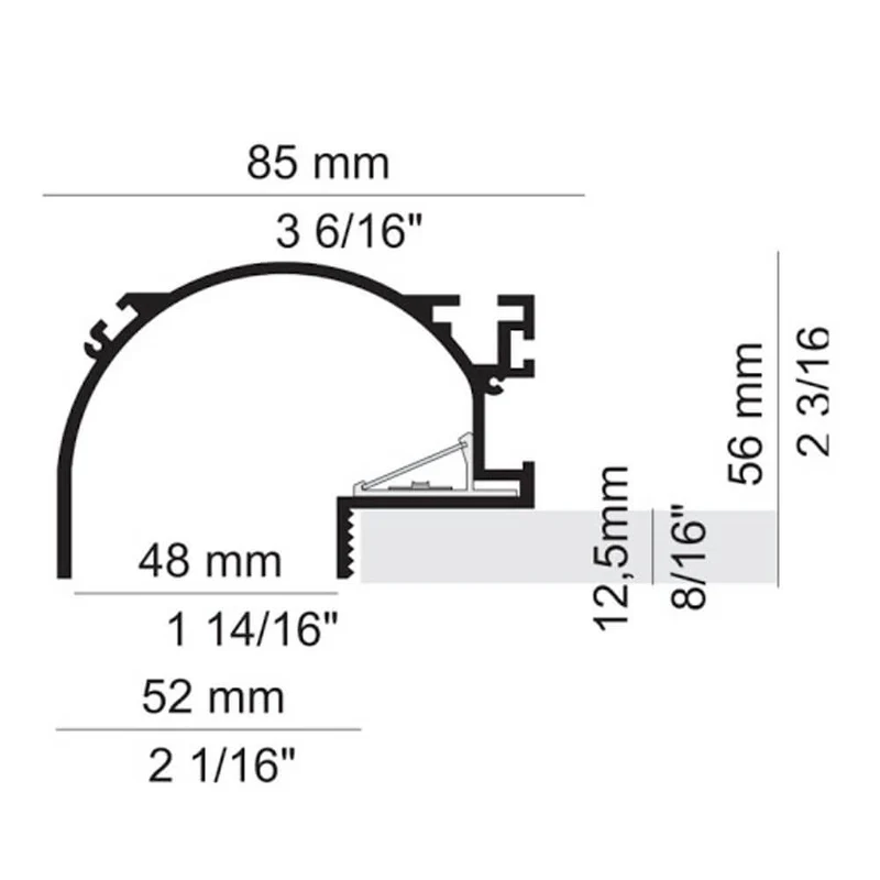 Panzeri Manhattan Ecken für Einbauprofil