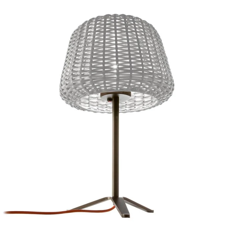 Panzeri Ralph Rattan Außen Tischlampe 58cm