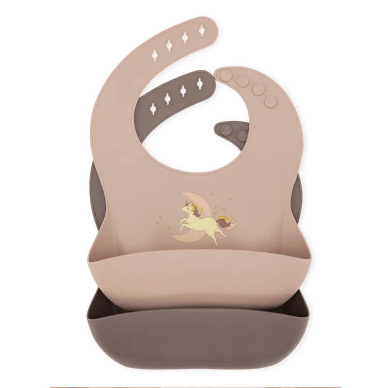 2-Pack Silikon-Lätzchen Einhorn