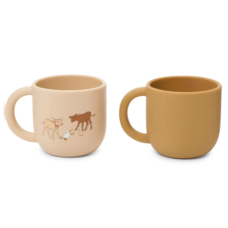 2-er-Pack Silikon-Becher Farm
