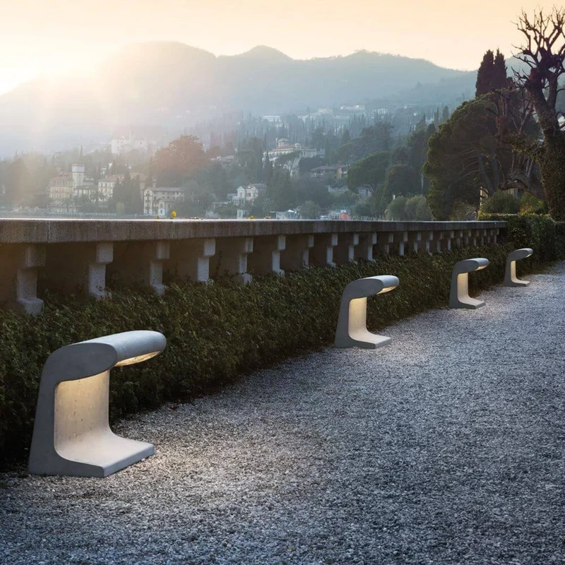 Nemo Borne Béton Petite Outdoor LED Tischlampe IP44