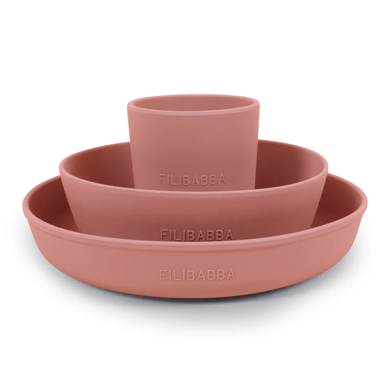 Silikon-Ess-Set Rosa