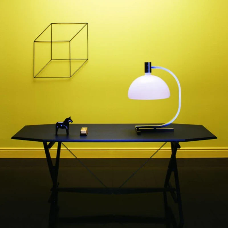 Nemo As1C Tischlampe Albini mit Glasschirm
