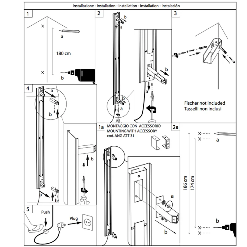 Nemo Angolo Mezzo LED Ecklampe 100cm