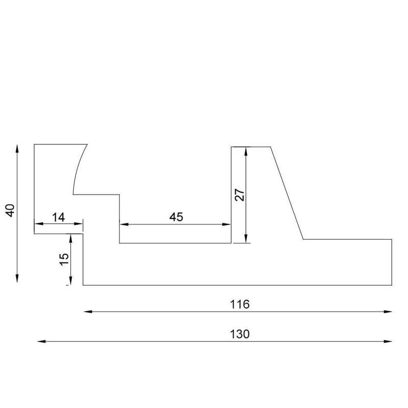 Dekor-Profil M Stuckleiste 1,2 m indirekt Wand oder Decke