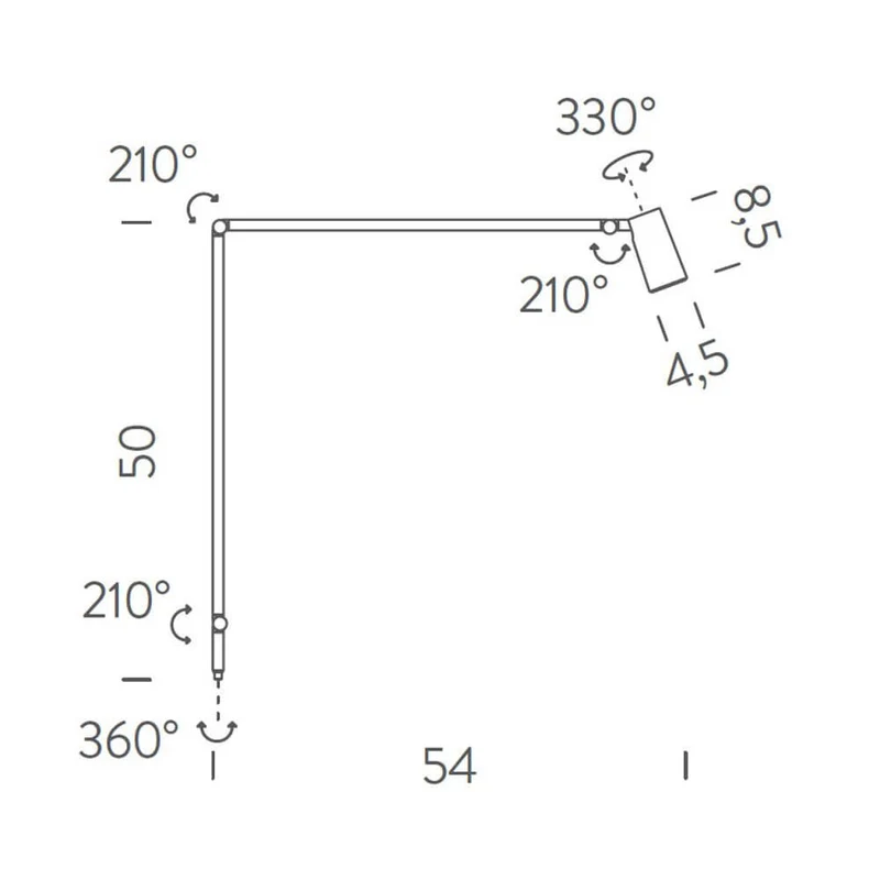 Nemo Untitled LED Tisch & Wandlampe Spot (ohne Base)