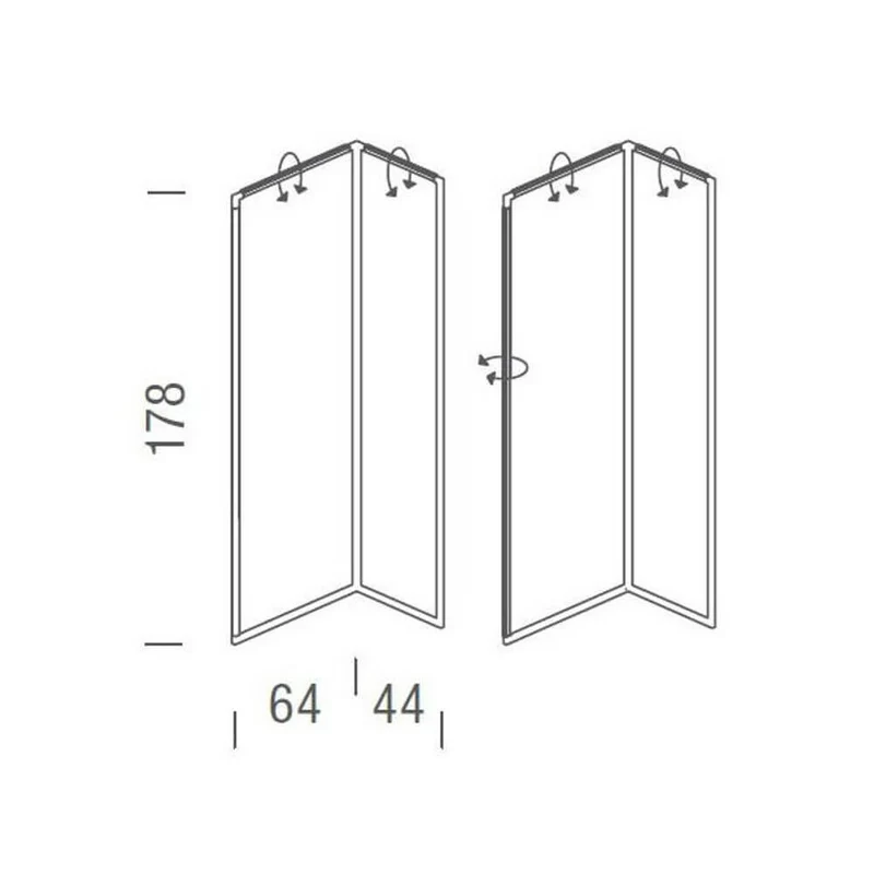 Nemo Spigolo LED Stehlampe 178cm drehbar