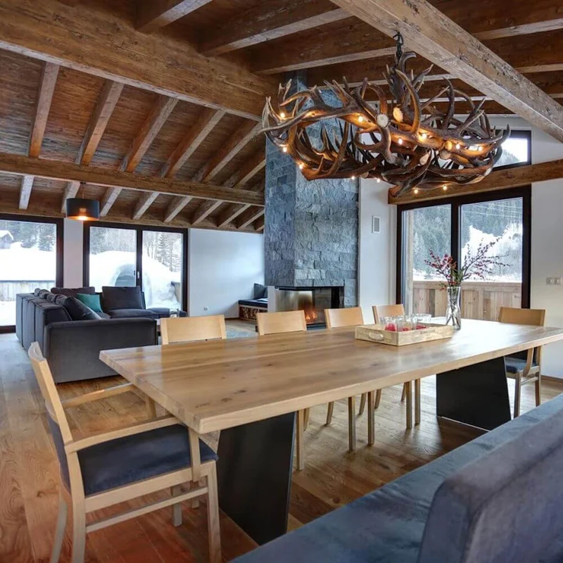 Chalet Rothirsch LED Geweih Kronleuchter Ø 80cm