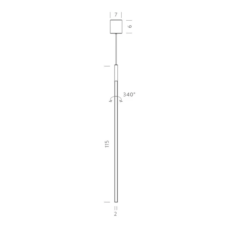 Nemo Linescapes Vertical LED Hängelampe 115cm