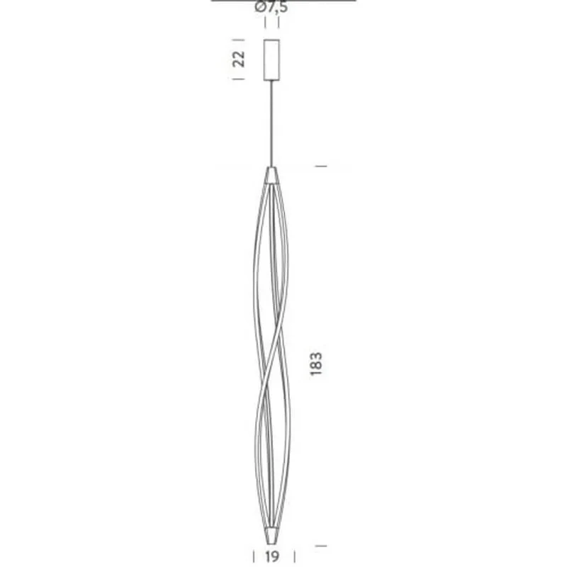 Nemo In The Wind Vertical LED Hängeleuchte 183cm