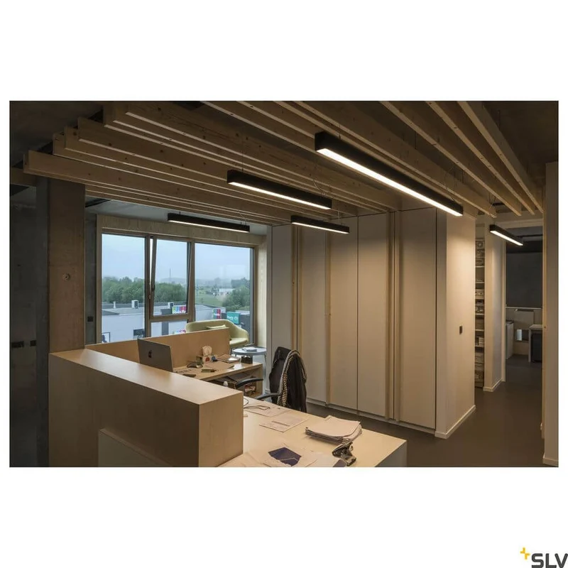 Glenos 2m Pendellampe Schwarz 4000K