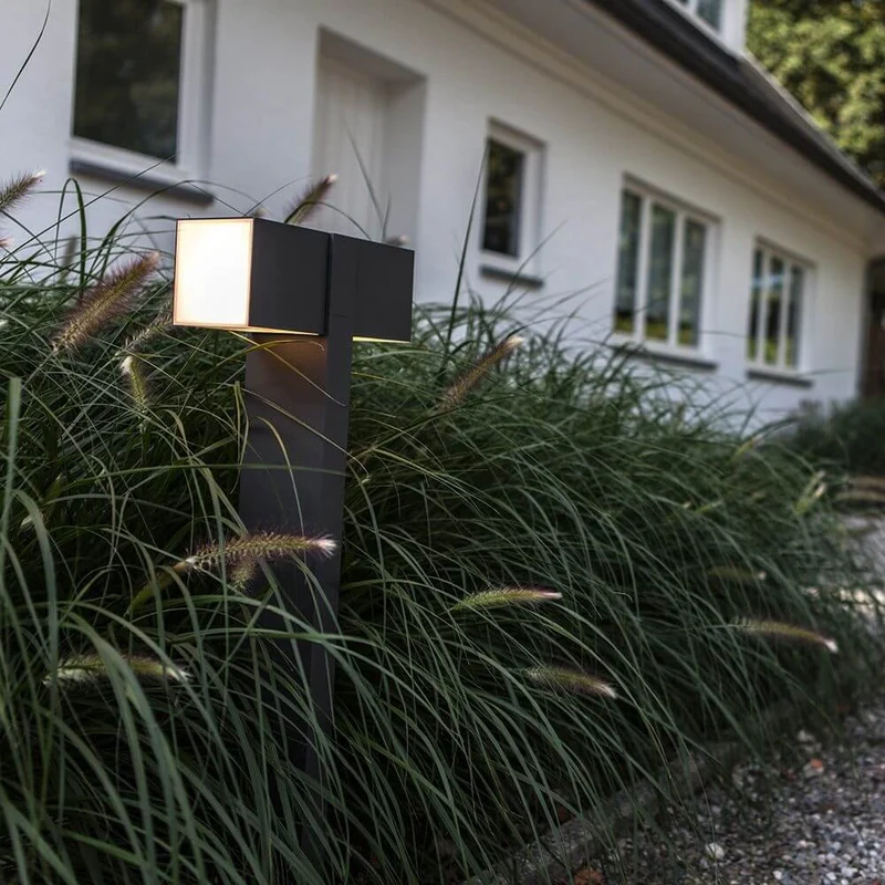 LED Wegeleuchte Cuba mit drehbaren Köpfen IP44 75cm Anthrazit