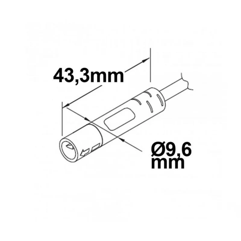 Mini-Plug Anschlussfassung weiblich 1m 2x0.75 Schwarz max. 24V/6A