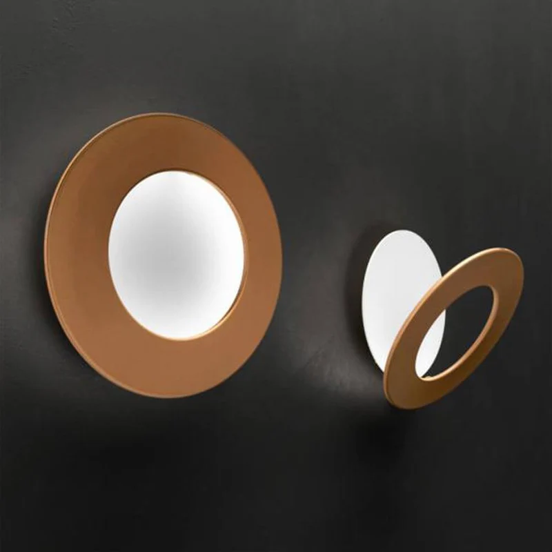 Icone LED Wandleuchte Vera Ø 21cm Weiß, Kupfer bronziert