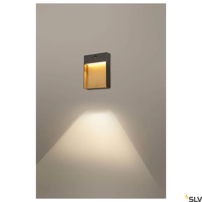 Flatt Sensor Wandlampe 3000K IP65 Anthrazit