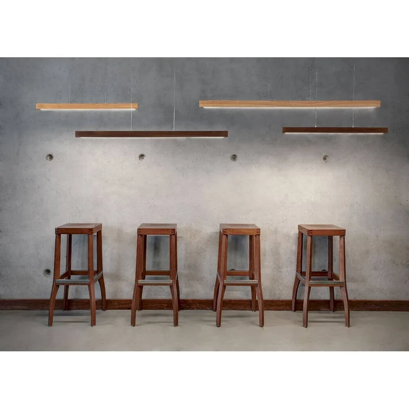 LED Hängelampe Smal Touch-Dimmer 2100lm Nuss