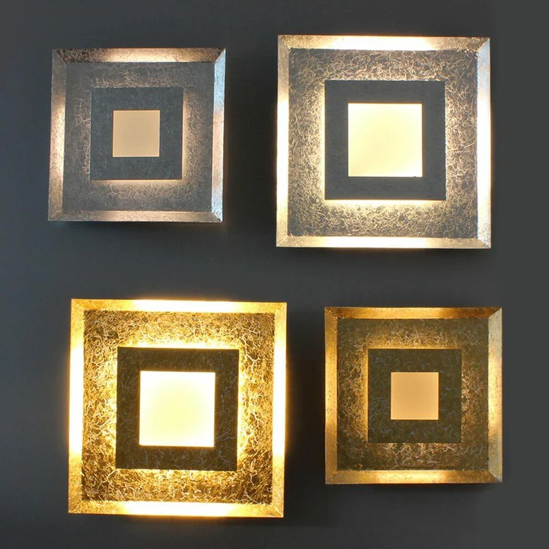 LED Wandlampe Window S Goldfarben
