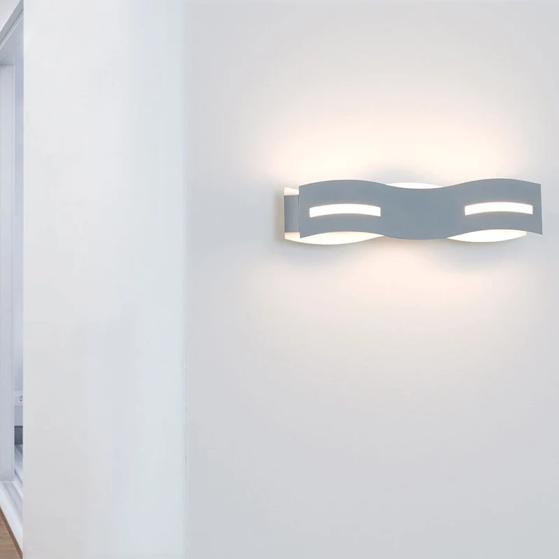 LED Wandlampe Wave Nickel-Matt, Chrom