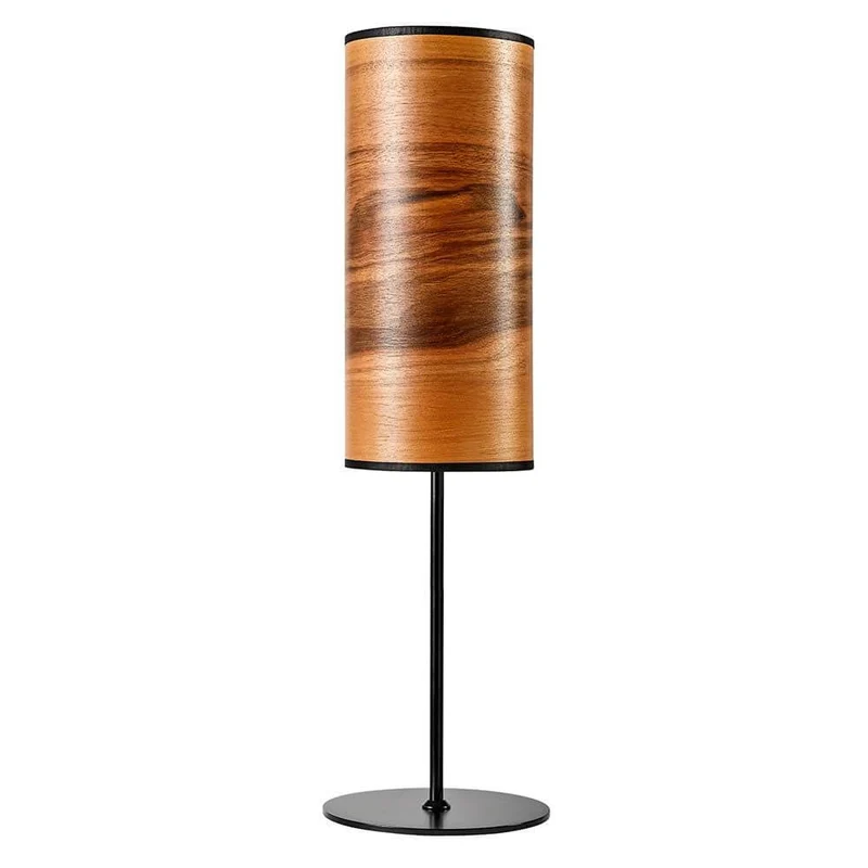 Holz-Tischlampe Arboreus 50cm Europäischer Nussbaum