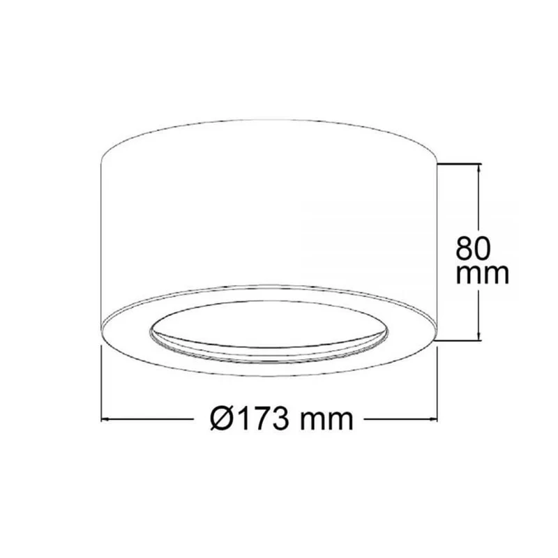 LED Aufbauleuchte Ø17,3cm weiß indirektes Licht Neutralweiß
