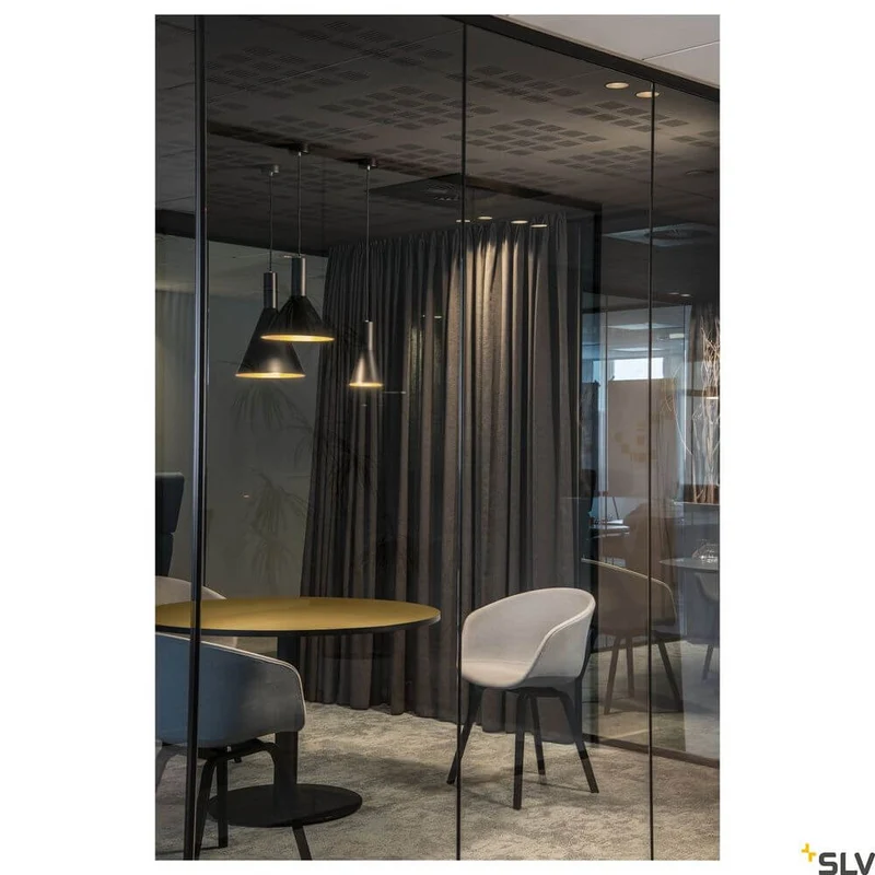 Phelia 130 E27 Pendellampe Schwarz, Gold