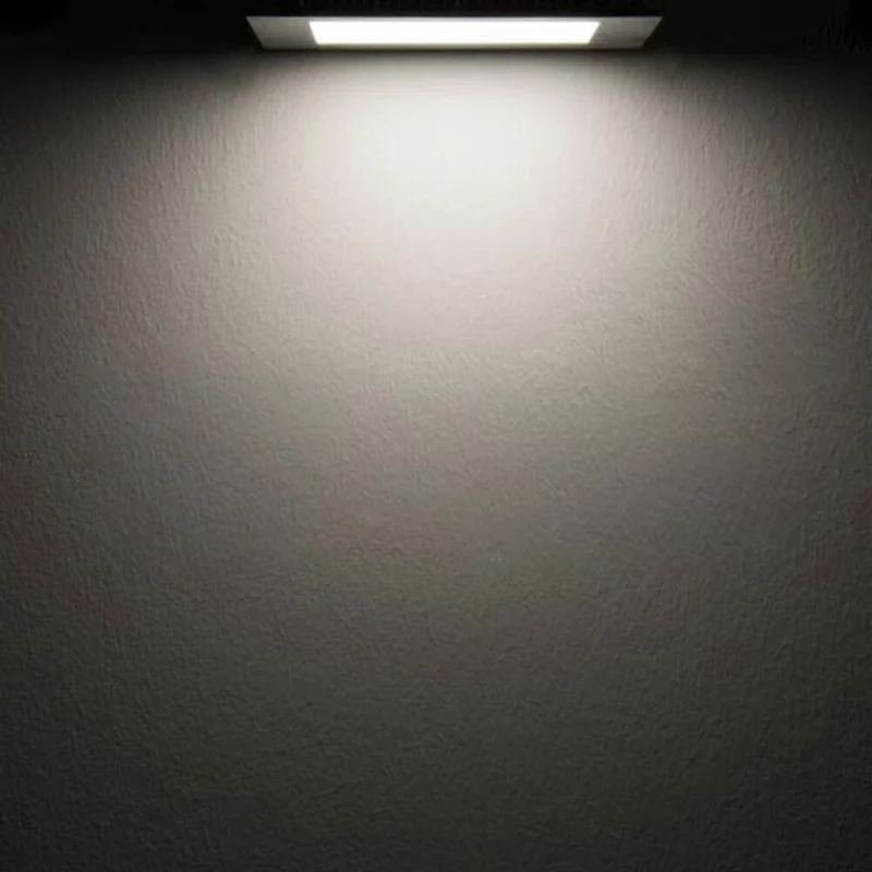 LED Einbaupanel 19 x 19cm flach eckig silber Dimmbar 15W Neutralweiß