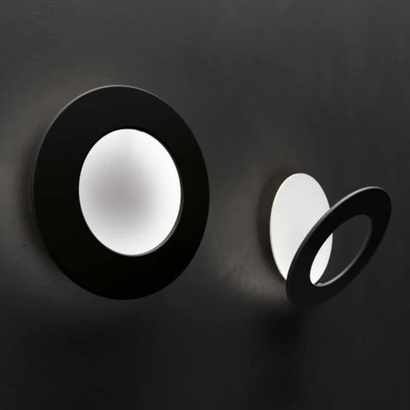 Icone LED Wandleuchte Vera Ø 31cm Weiß, Schwarz