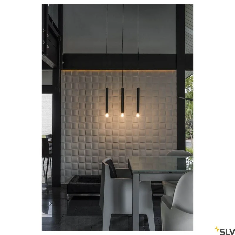 Fitu Pendellampe E27 Schwarz 5m