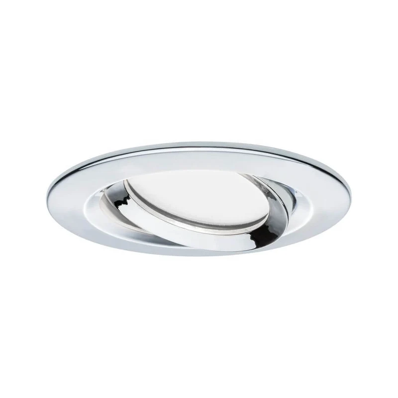 3er-Set LED Einbauleuchte Nova Plus Coin Dimmbar IP65 2700K Chrom