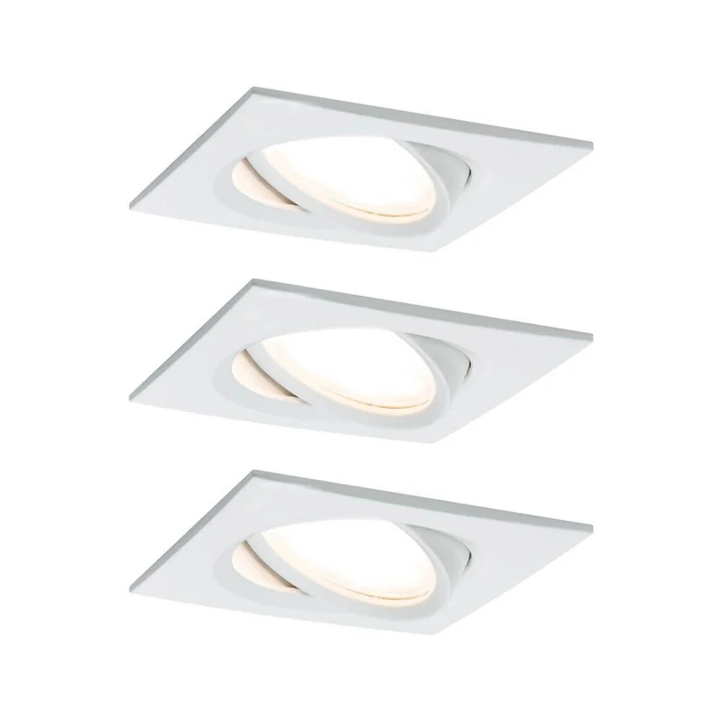 3er-Set LED Einbauleuchte Nova Plus Coin Dimmbar 2700K Weiß