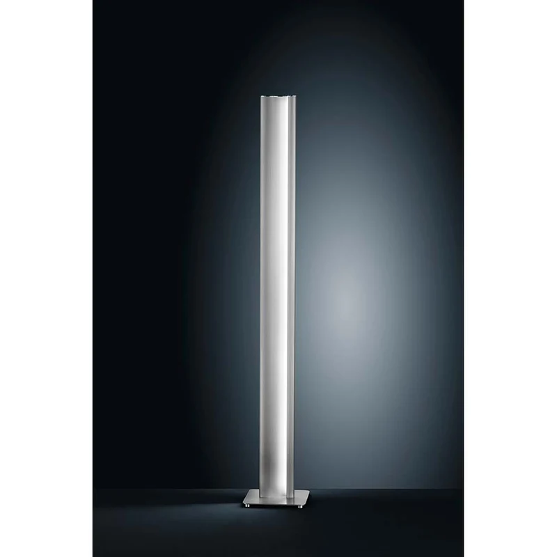LED Stehleuchte Kurvo 155cm Nickel-Matt, Chrom