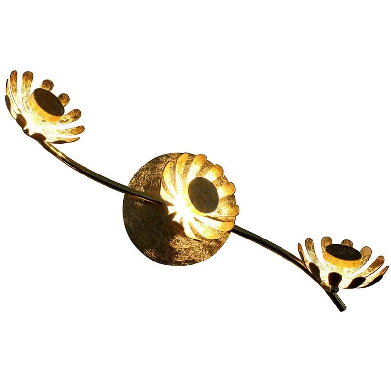 LED Deckenleuchte Bloom 3-flammig 50cm Goldfarben