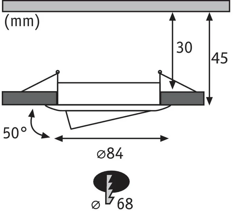 3er-Set Einbauleuchte LED Nova rund Chrom