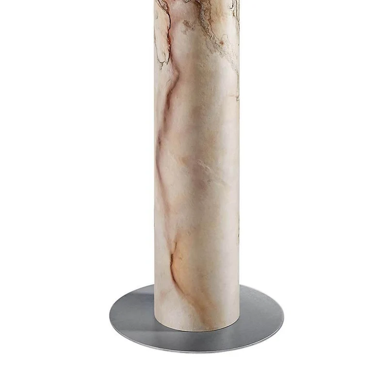 LED Stehleuchte Columna aus Stein Weißperle