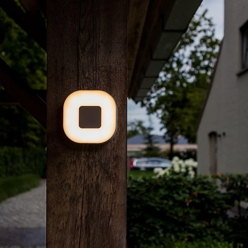 LED Außenwandleuchte Ublo 33x23cm IP44 Grau