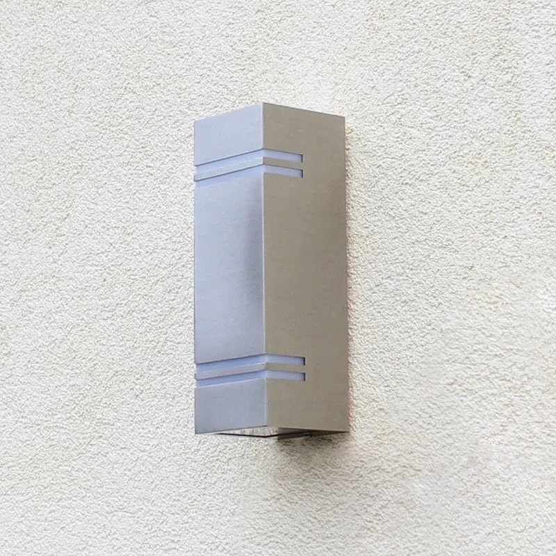 LED Außenwandleuchte Stripes IP54 Edelstahl