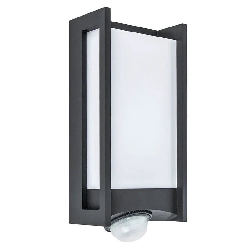 LED Außenwandleuchte Qubo mit Sensor IP54 Anthrazit