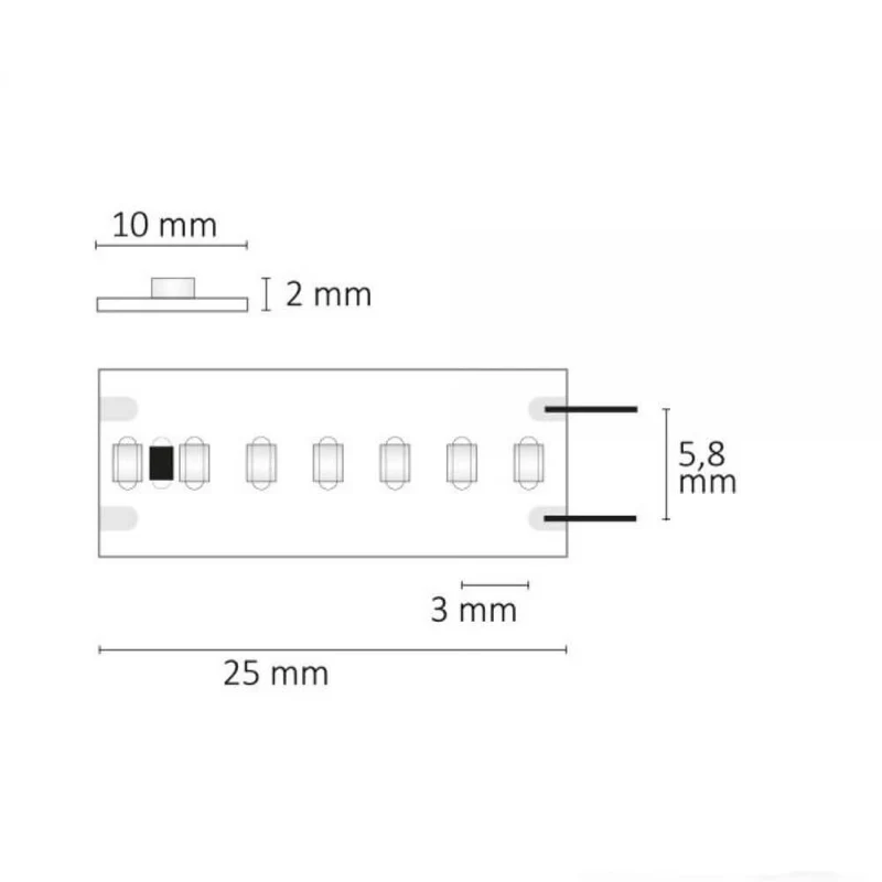 LED Strip 500cm Linear ST-Flexband 24V Rot