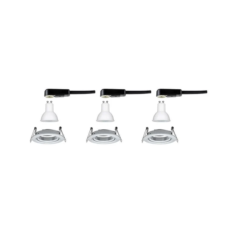 Einbauleuchten-Set Nova rund LED 3stepdim 3x6,5W Alu-Gedreht