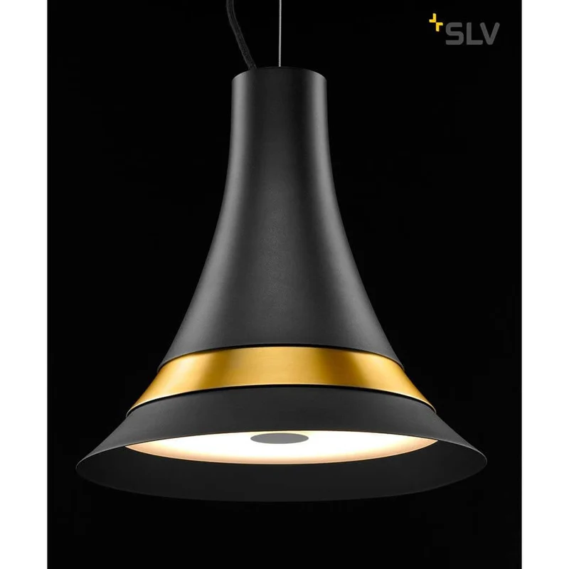 Bato 35 LED Pendelleuchte Schwarz, Messing
