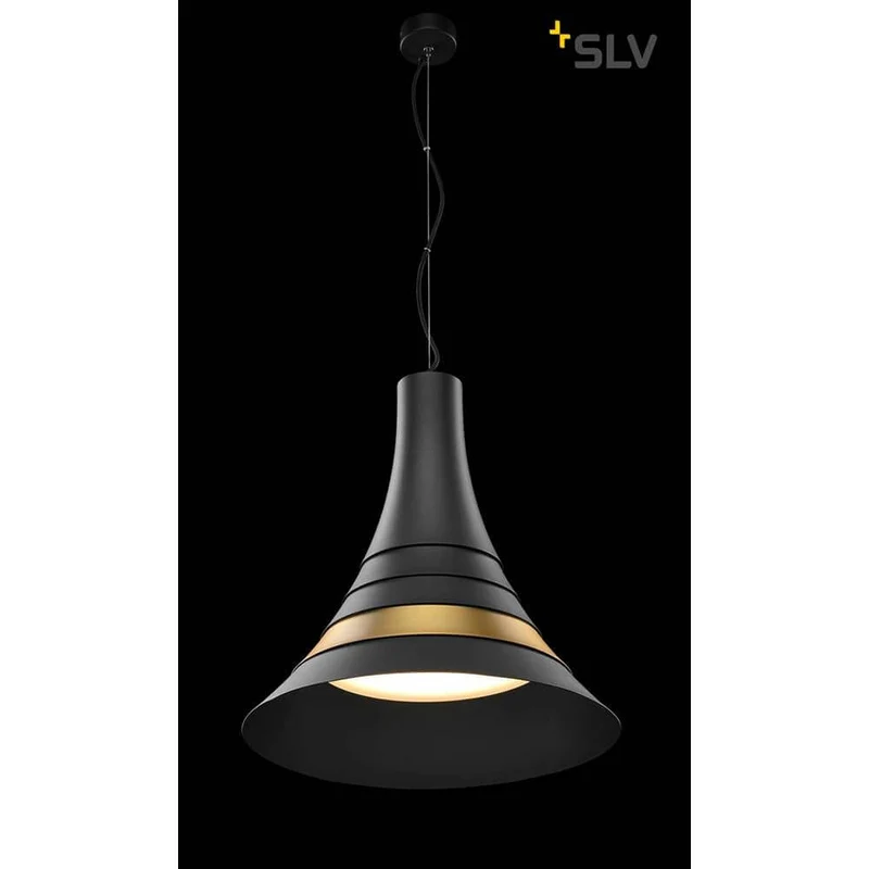 Bato 45 LED Pendelleuchte Schwarz, Messing