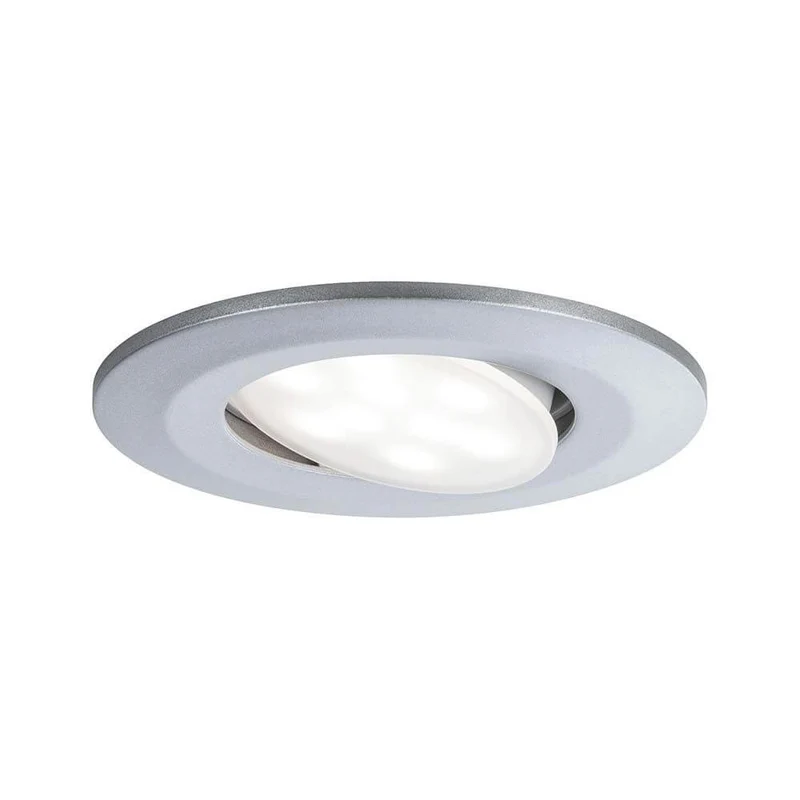 LED Einbauleuchten-Set Calla IP65 Dimm- & schwenkbar 4000K Chrom-Matt